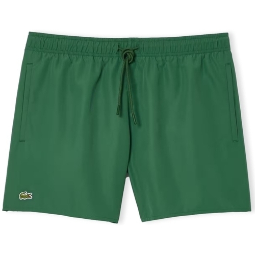 Textil Homem Shorts / Bermudas Lacoste slides Calções de Banho Quick Dry - Vert Verde
