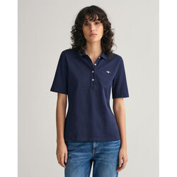 Textil Mulher T-shirts e Pólos Gant Polo em algodão piqué Shield Azul
