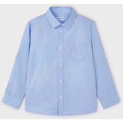 Textil Rapaz Camisas mangas comprida Mayoral 140-40-3-17 Azul