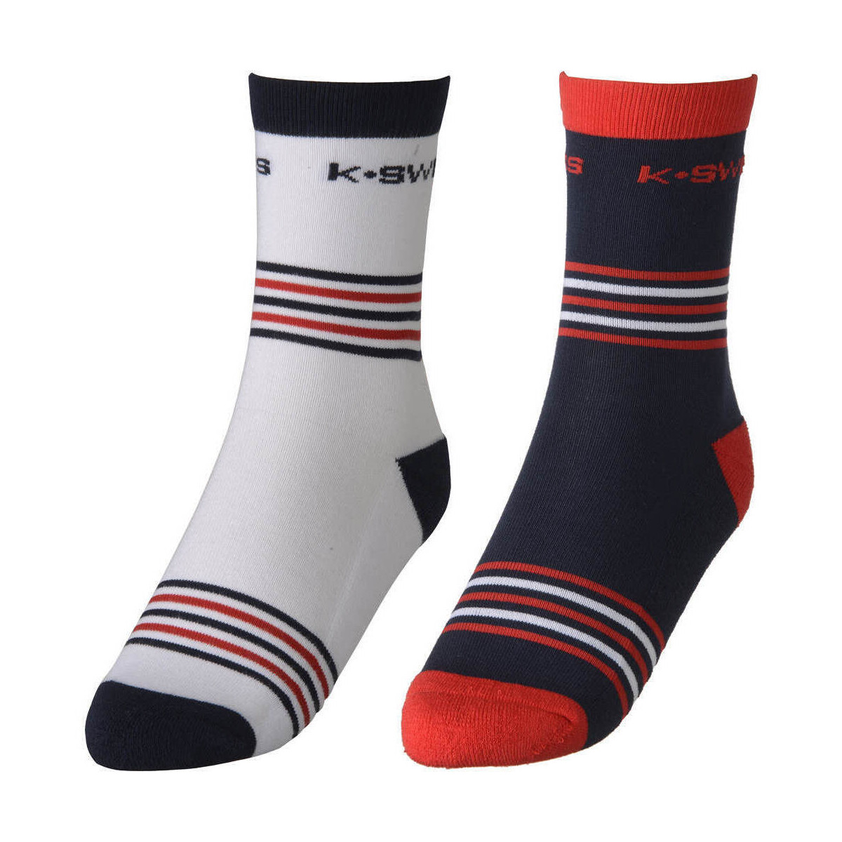 Roupa de interior Meias de desporto K-Swiss CALCETIN HERITAGE 2 PACK Branco