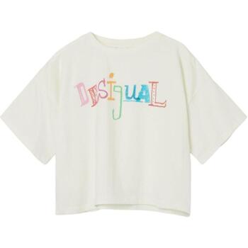 Textil Rapariga T-Shirt mangas curtas Desigual  Branco