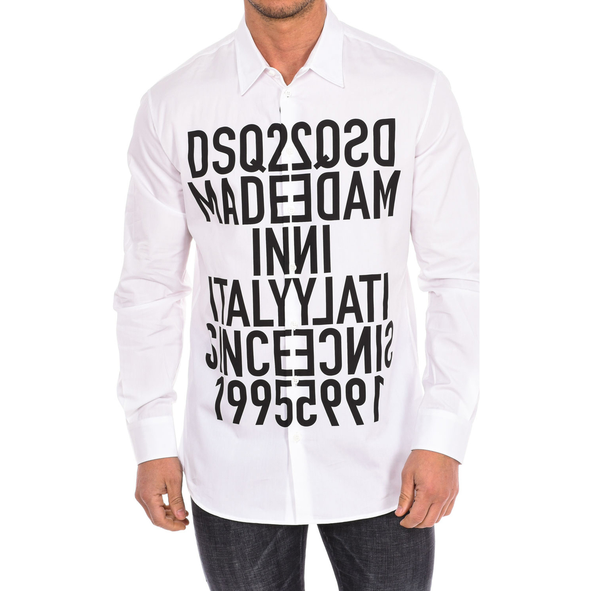Textil Homem Camisas mangas comprida Dsquared S74DM0521-S36275-100 Multicolor