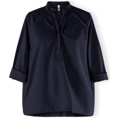 Textil Mulher Tops / Blusas Wendy Trendy Top 221338 - Grey Azul