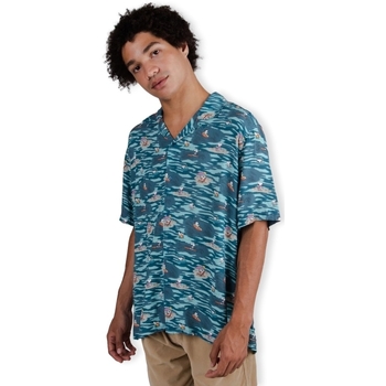 Textil Homem Camisas mangas comprida Brava Fabrics Camisa Peanuts Coast Aloha - Blue Azul