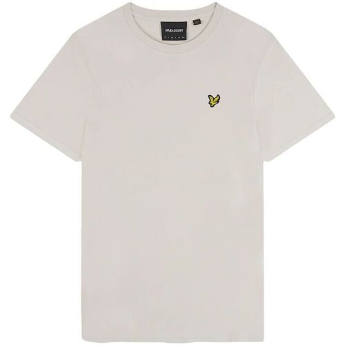 Textil Homem T-shirts e Pólos Nike mini swoosh print t-shirt in white TS400VOG PLAIN T-SHIRT-W870 COVE Bege