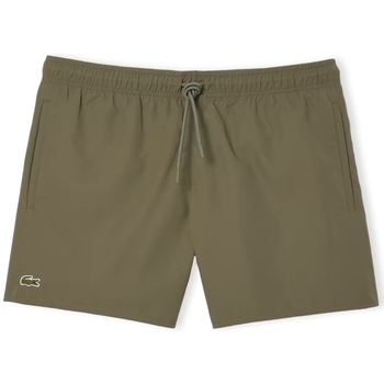 Textil Homem Shorts / Bermudas Lacoste slides Calções de Banho Quick Dry - Vert Kaki Verde