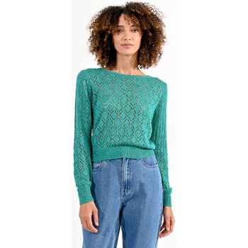 Textil Mulher camisolas Molly Bracken LA1499CP-EMERALD GREEN Verde