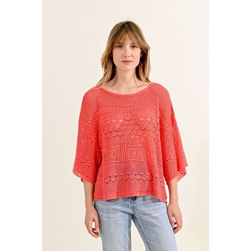 Textil Mulher camisolas Molly Bracken N240CE-CORAL Vermelho