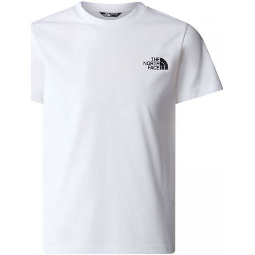 Textil Criança T-shirts e Pólos The North Face NF0A87T4 TEEN SS SIMPLE DOME TEE-FN4 WHITE Branco