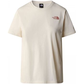 Textil Mulher T-shirts e Pólos The North Face NF0A87F0 W GRAPHIC TEE-QLI WHITE DUNE Branco