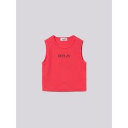 Textil Rapariga T-shirts grigia e Pólos Replay SG7360.23684-061 Rosa