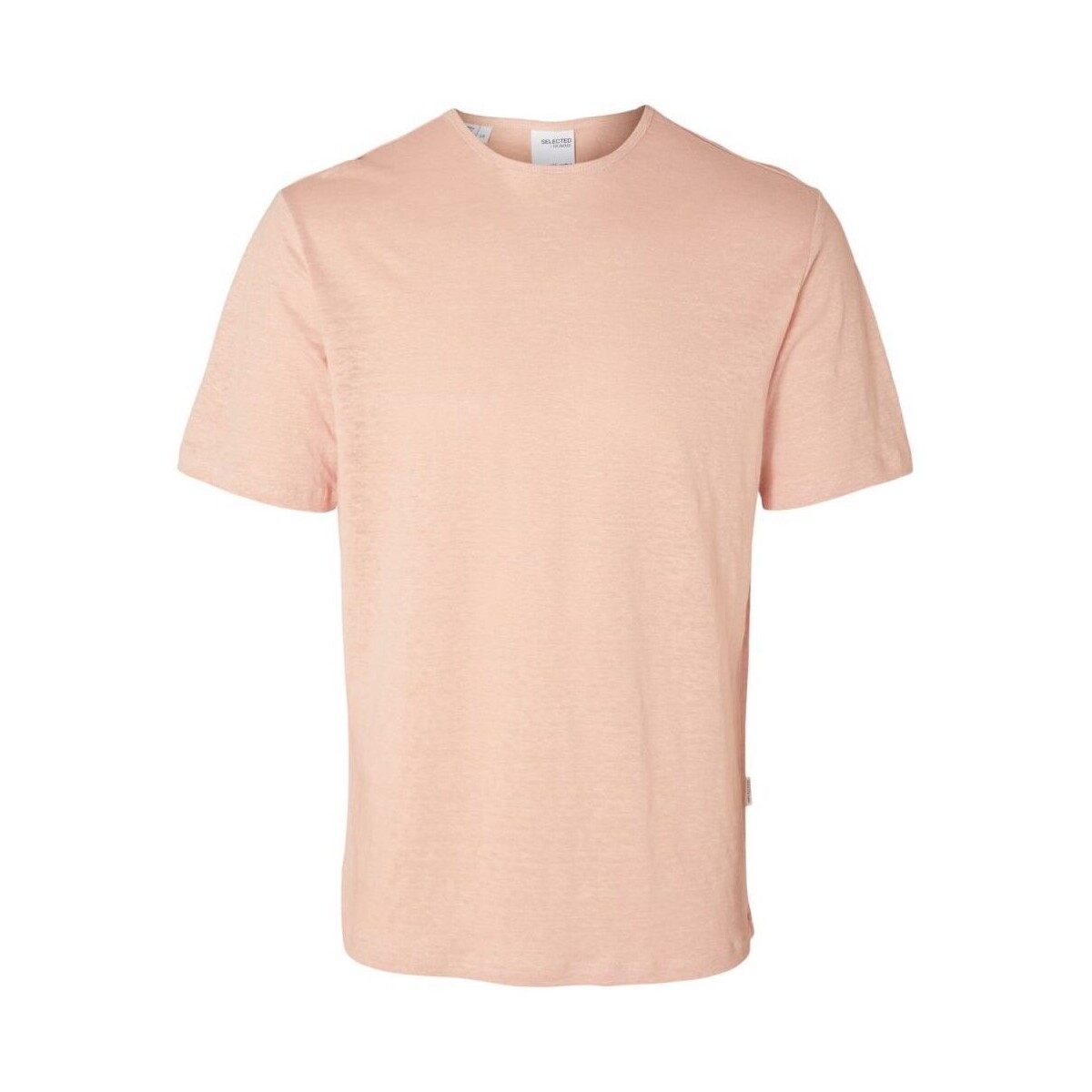 Textil Homem T-shirts e Pólos Selected 16089504 BETH LINEN SS-CAMEO ROSE Rosa