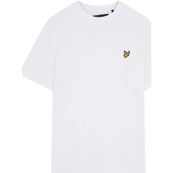 Textil Homem T-shirts e Pólos Lyle & Scott TS400VOGX PLAIN SHIRT-626 WHITE Branco