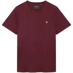 Textil Homem T-shirts e Pólos Lyle & Scott TS400VOGX PLAIN SHIRT-Z562 BURGUNDY Vermelho