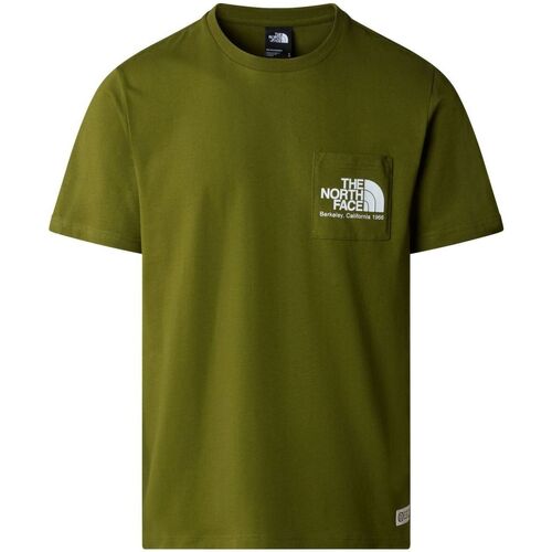 Textil Homem T-shirts e Pólos The North Face NF0A87U2 M BERKELEY-PIB FOREST Verde