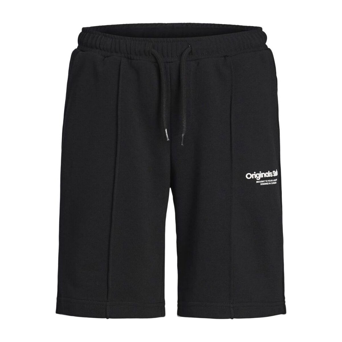 Textil Rapaz Shorts / Bermudas Jack & Jones 12254196 VESTERBRO SWEAT SHORTS-BLACK Preto