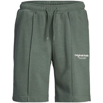 Textil Rapaz Shorts / Bermudas Jack & Jones 12254196 VESTERBRO SWEAT SHORTS-LAUREN WREATH Verde