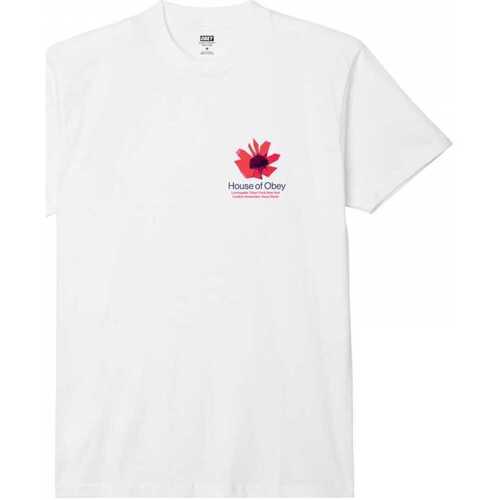Textil Homem T-shirts e Pólos Obey House of  floral Branco