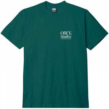 Textil Homem T-shirts e Pólos Obey studios icon Verde