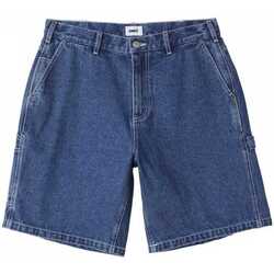 Textil Homem Shorts / Bermudas Obey Bigwig denim carpenter short Azul