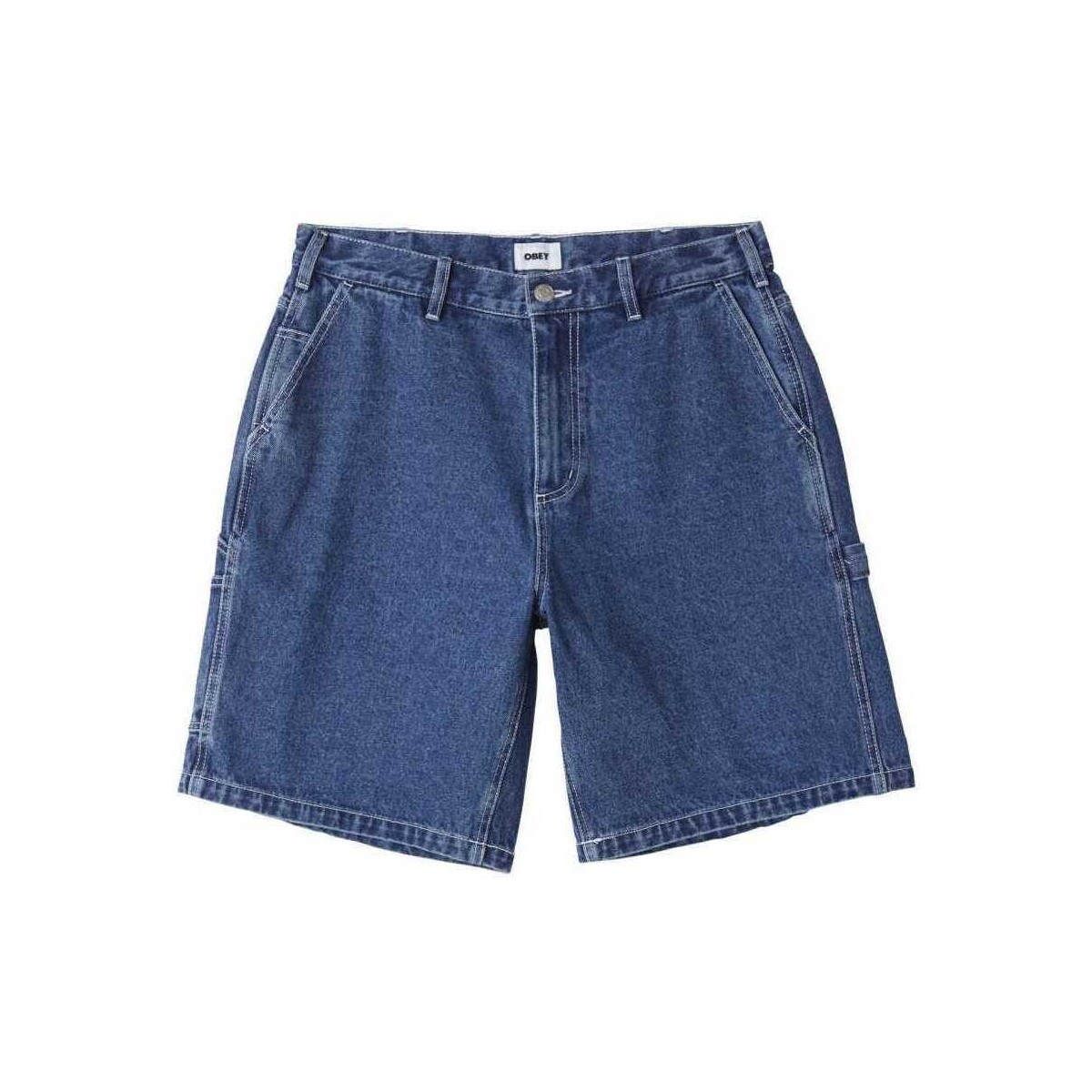 Textil Homem Shorts / Bermudas Obey Bigwig denim carpenter short Azul