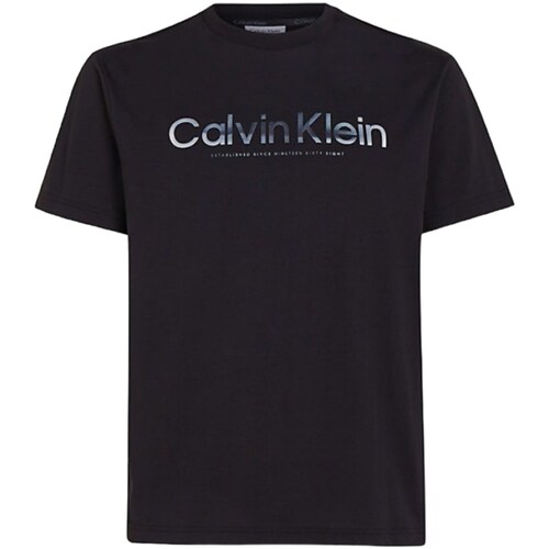 Textil Homem Polos mangas compridas Calvin Klein JEANS pens K10K112497 Preto