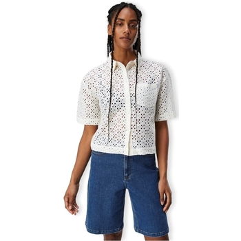 Textil Mulher Tops / Blusas Object Camisa Emilia S/S - Sandshell Bege