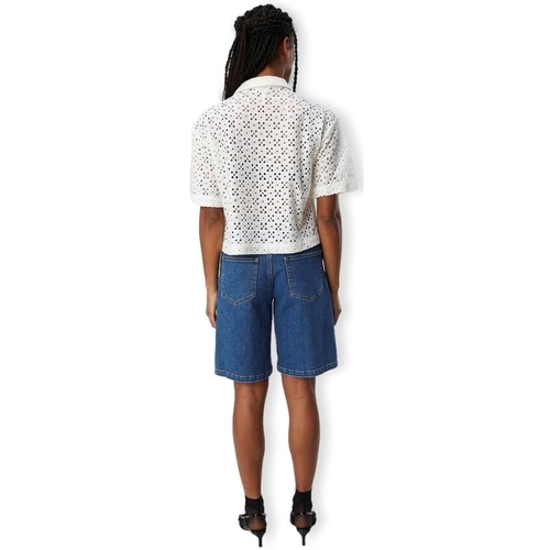 Object Camisa Emilia S/S - Sandshell Bege