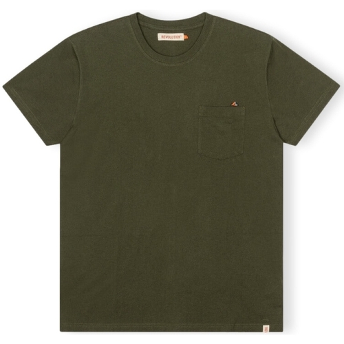 Textil Homem Vestuário homem a menos de 60 Revolution T-Shirt Regular 1341 BOR - Army Verde