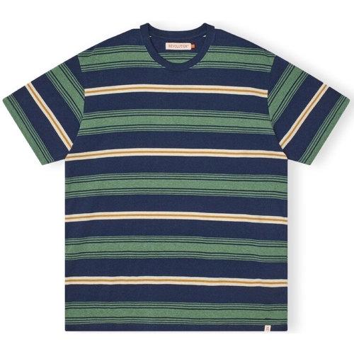 Textil Homem Vestuário homem a menos de 60 Revolution T-Shirt Loose 1363 - Navy Multicolor