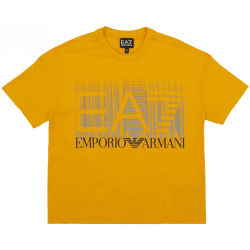 Textil Rapaz T-Shirt mangas curtas Fendi Kids logo tape track jacket 3DBT59-BJ02Z Amarelo