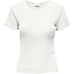 Woman White Slim Fit Barcode T-shirt