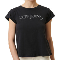 Textil Mulher T-shirts e Pólos Pepe jeans  Preto