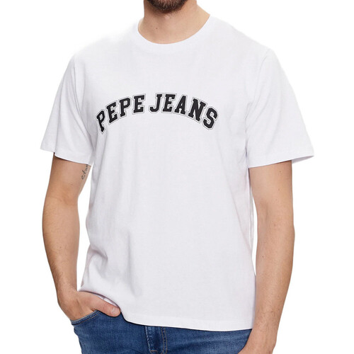 Textil Homem T-Shirt mangas curtas Pepe JEANS Shadow  Branco