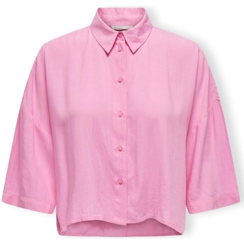Textil Mulher Bolsas de homem a menos de 60 Only Noos Camisa Astrid Life 2/4 - Begonia Pink Rosa