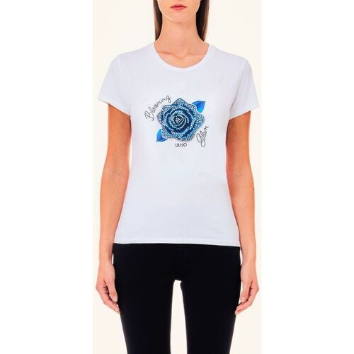 Textil Mulher T-shirts e Pólos Liu Jo MA4341 J5003-N9289 Branco