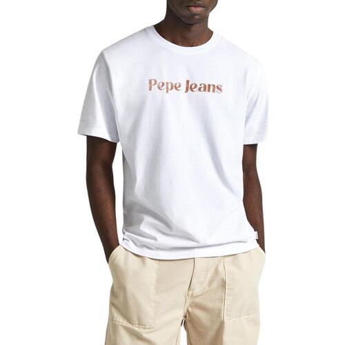 Textil Homem T-Shirt mangas curtas Pepe mini JEANS  Branco