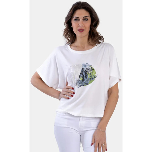 Textil Mulher T-shirts e Pólos Liu Jo TA4174-JS003 Marfim