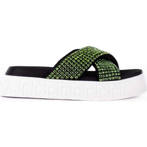Sapatos Mulher Sandálias Liu Jo Sportswear High-Rise Leggings - Sandal Net/Strass Verde