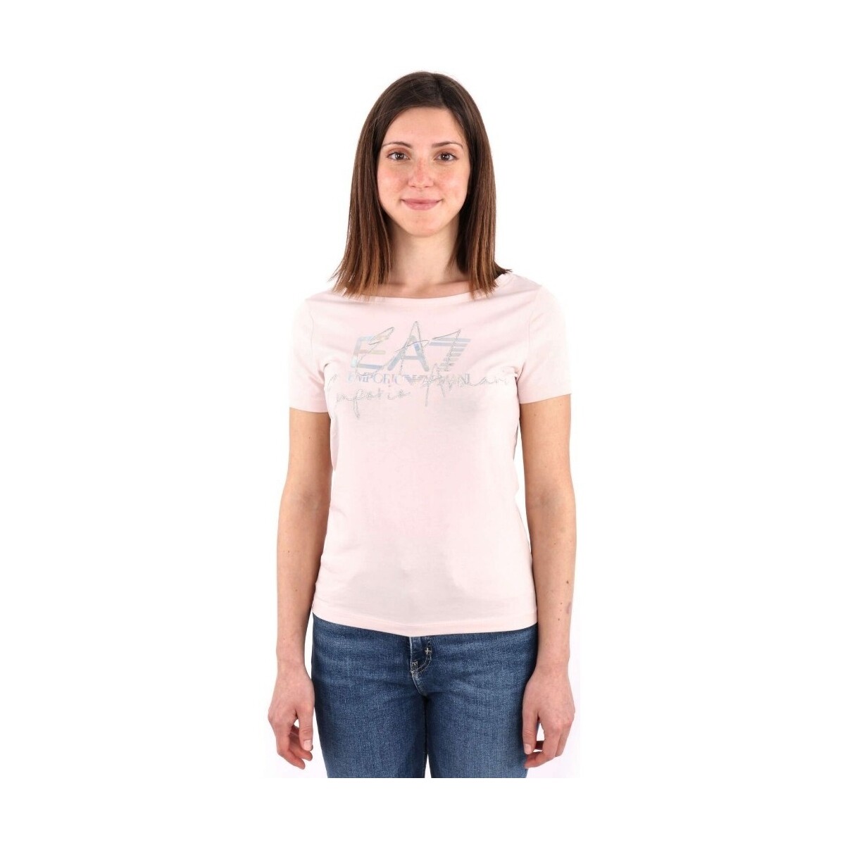 Textil Mulher T-shirts e Pólos Emporio Armani EA7 3DTT26TJFKZ Rosa