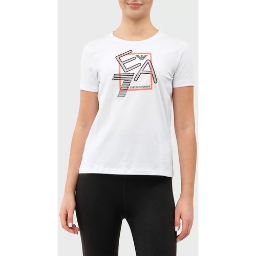 Textil Mulher T-shirts e Pólos Emporio Armani EA7 3DTT32TJFKZ Branco