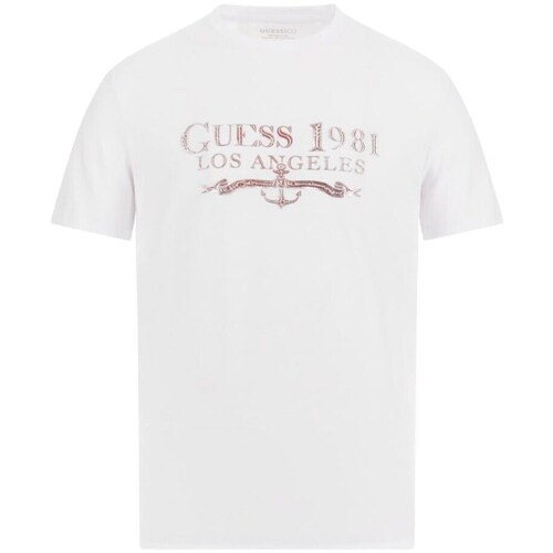 Textil Homem T-Shirt mangas curtas Guess M4GI27J1314G011 Branco