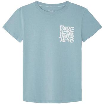 Textil Rapaz T-Shirt mangas curtas Pepe Reebok JEANS  Azul