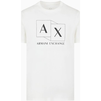 Textil Homem T-shirts e Pólos EAX 3DZTADZJ9AZ Branco