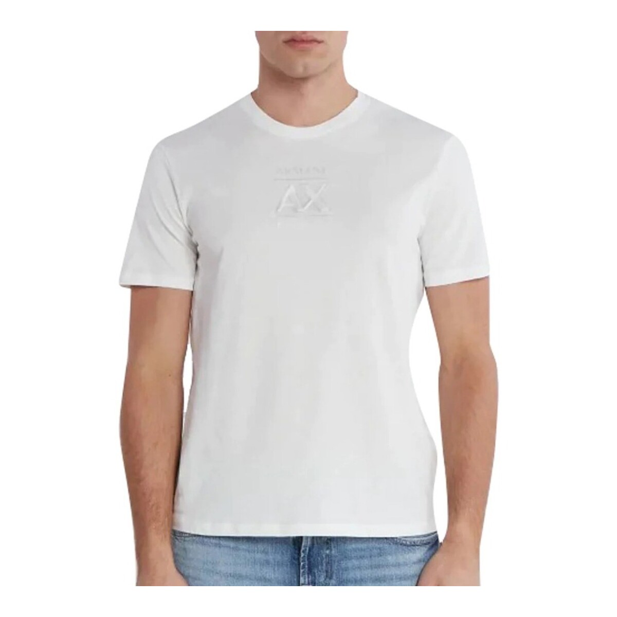 Textil Homem T-shirts e Pólos EAX 3DZTBFZJ3VZ Branco