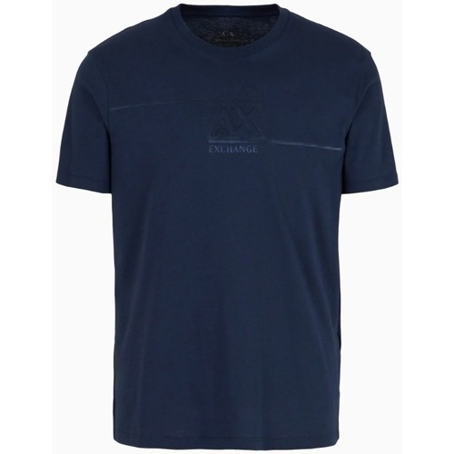 Textil Homem T-shirts e Pólos EAX 3DZTBFZJ3VZ Azul