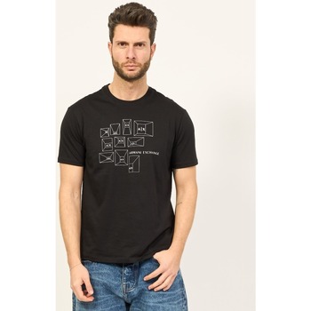 Textil Homem T-shirts e Pólos EAX 3DZTAFZJA5Z Preto