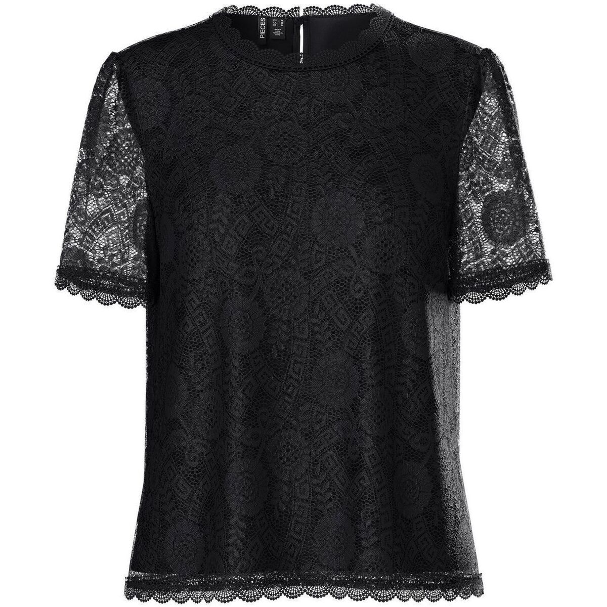 Textil Mulher camisolas Pieces 17148711 OLLINE-BLACK Preto