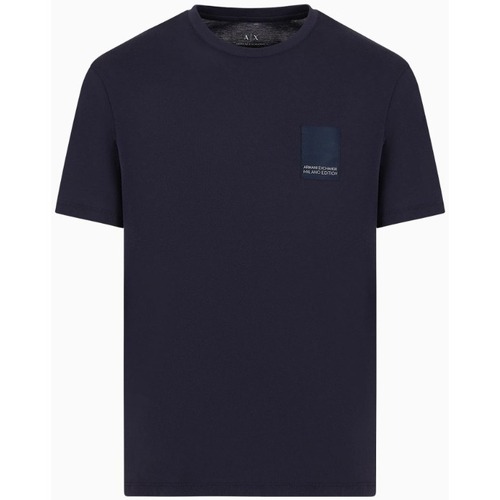 Textil Homem T-shirts e Pólos EAX 3DZTHMZJ8EZ Azul