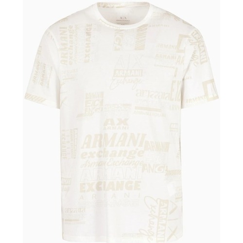 Textil Homem T-shirts e Pólos EAX 3DZTHWZJ8EZ Branco
